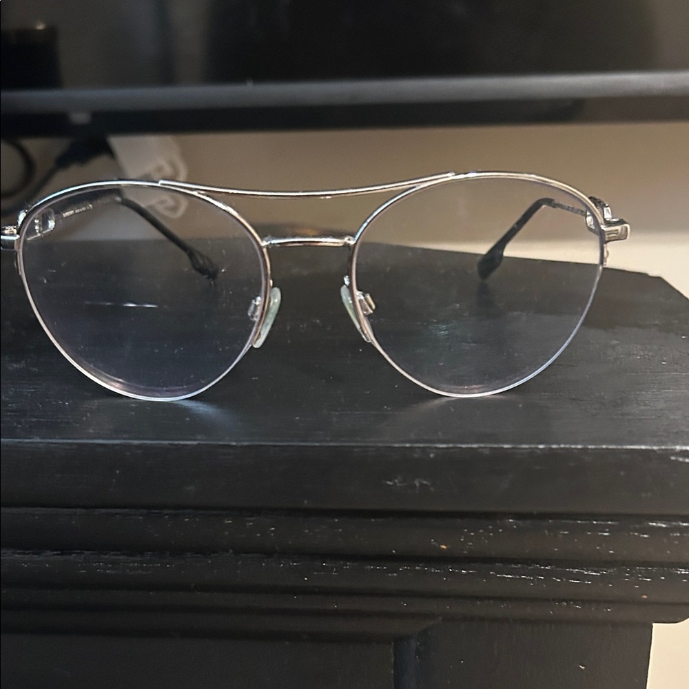 Burberry Silver Round Glasses